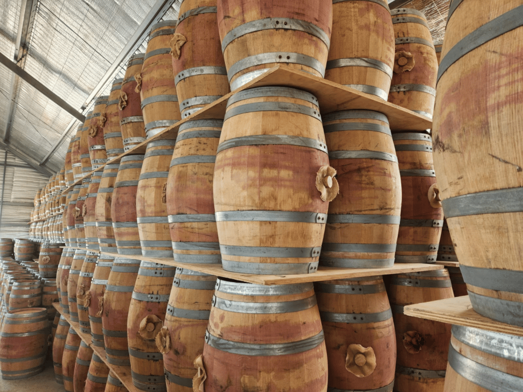 Barrels at the Callington Mill Cellar Door